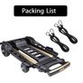 Folding Hand Truck, with Noiseless Wear-Resistant PU Tank Wheels and Adjustable Aluminum Alloy Drawbar Image 7