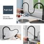 Black Kitchen Tap with Pull Out Spray, Kitchen Sink Mixer Tap with 3 Mode Spray Head, Single Handle Modern Mono Mixers Bar Taps Faucet with High Arc 360 Swivel Spout Image 4