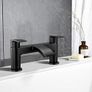 Bath Taps Black Waterfall Mixers Tub Tap Bathtub Filler Taps Bathroom Image 7