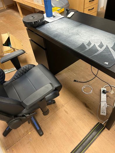 Complete Home Office Gaming Setup - Desk and Gaming Chair