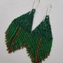 Green earrings, silver earhooks Image 2