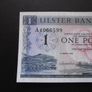 1976 Ulster Bank UNC 1 Pound. Nice Number A4066599 Image 2