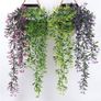 NEW SALE | 2Pcs Artificial Hanging Plants - Purple Artificial wall plants, Fake Ivy Vine for Wall Home Porch Garden Wedding Garland Outside Hanging Decoration Image 4