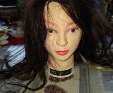 Beauty Works Professional Brand Mannequin Head, for displaying Luxury Hair Extensions. The product is marketed for both luxury hair extensions and professional styling tools, It is designed for styling practice, often featuring 100% human hair or high-qua