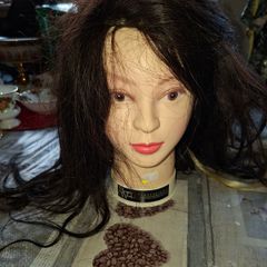 Beauty Works Professional Brand Mannequin Head, for displaying Luxury Hair Extensions. The product is marketed for both luxury hair extensions and professional styling tools, It is designed for styling practice, often featuring 100% human hair or high-qua