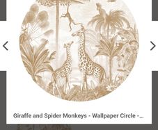 Nursery or Children's bedroom wallpaper circle