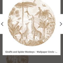 Nursery or Children's bedroom wallpaper circle