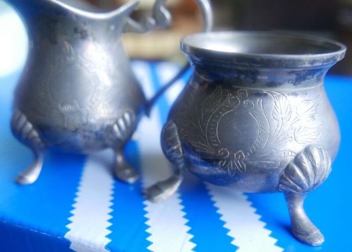 Vintage Silverplate Creamer And Sugar Bowl