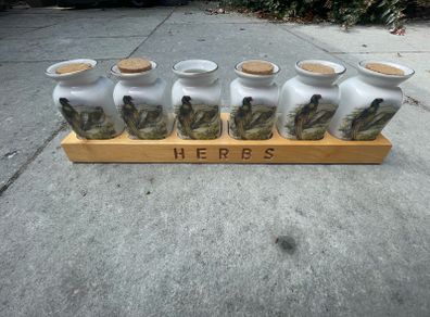 Porcelain herb pots