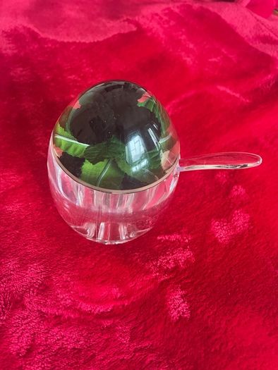 Crystal sugar bowl