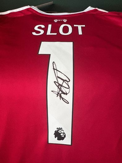 Arne Slot signed Liverpool jersey