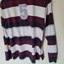 Tommy hilfiger rugby polo Size large Pit to pit 22" stripe cotton number 5 in excellent condition Image 8
