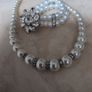 Pear & Diamond  Necklace & Bracelet Set. Costume Jewellery. Image 4