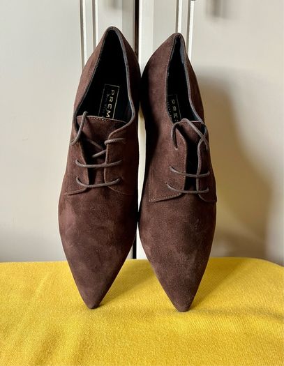 Premoli  lace up suede flats 8/41