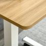 Standing Desk Height Adjustable incl. 4 Casters C-Shape 65 cm x 48 cm x 70-110 cm Natural + White Image 3
