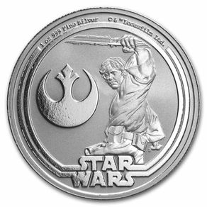 2025 Niue 2 Dollars 1 oz Silver Bullion Coin - Star Wars Luke Skywalker BU. (In Capsule)