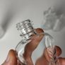 308 - Set of 4 Vintage Decorative Ribbed Collectible Clear Glass Bottles Image 6