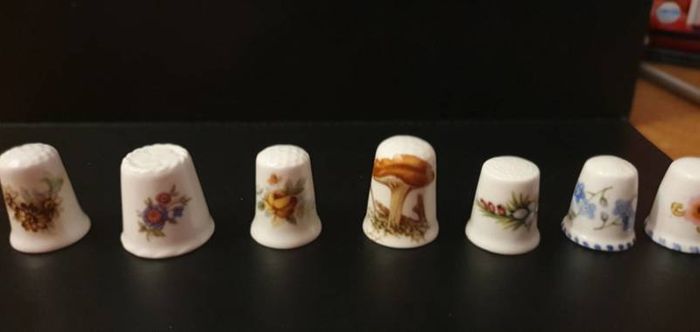 Collection of Flower Themed Thimbles