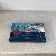 Brand New Derwent pencils in wooden case