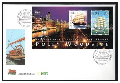 1999 Ireland Polly Woodside Commemorative Stamps Miniature Sheet An Post First Day Cover (FDC)