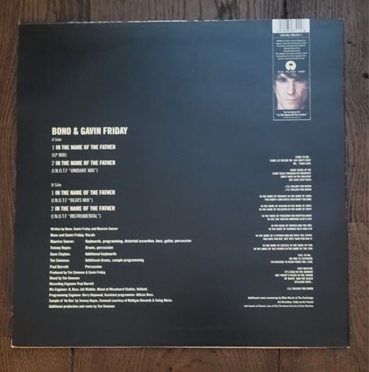 Bono & Gavin Friday - In The Name of the Father 12" original vinyl record