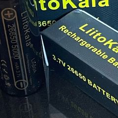 LiitoKala 26650 Rechargeable Batteries 5000mAh High Drain Cells