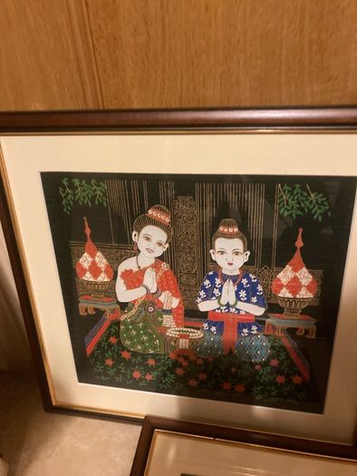Thai silk paintings collection free postage