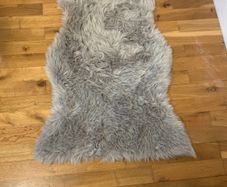 Grey Fur Rug