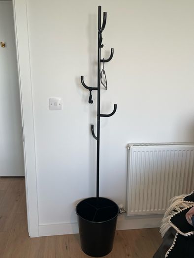 IKEA ALGANAS Hat and Coat Stand Black Good Condition