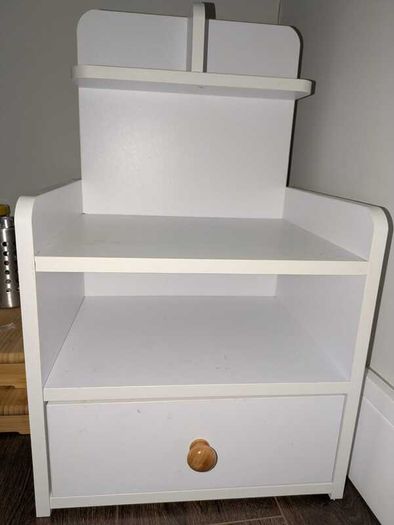 Wooden 1-Drawer Bedside Table