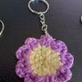 Crochet flower key ring 3 euro each Image 2