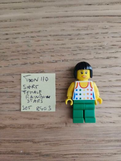 lego twn110 shirt female rainbow stars, set 8403
