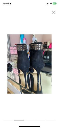 Carvela black studded boots
