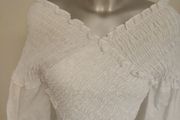 Zara white crop off shoulders blouse UK8 EU36 Postage included