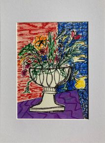 Mothers Day Offer Original art Original Floral Artwork on paper A4 Mounted contemporary Irish Art abstract painting