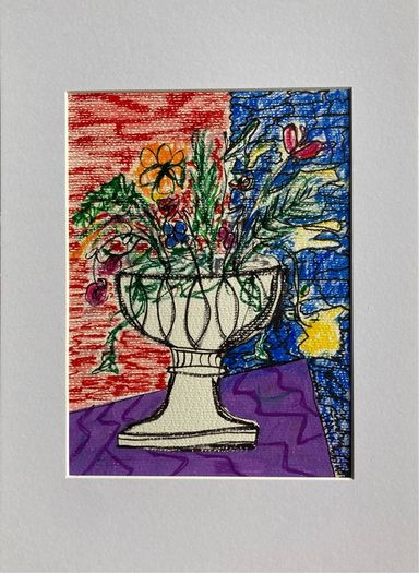 Mothers Day Offer Original art Original Floral Artwork on paper A4 Mounted contemporary Irish Art abstract painting