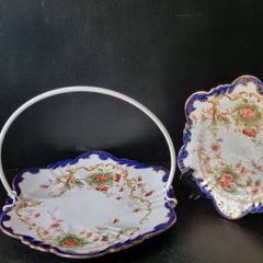 Antique Cake Stand and Plate