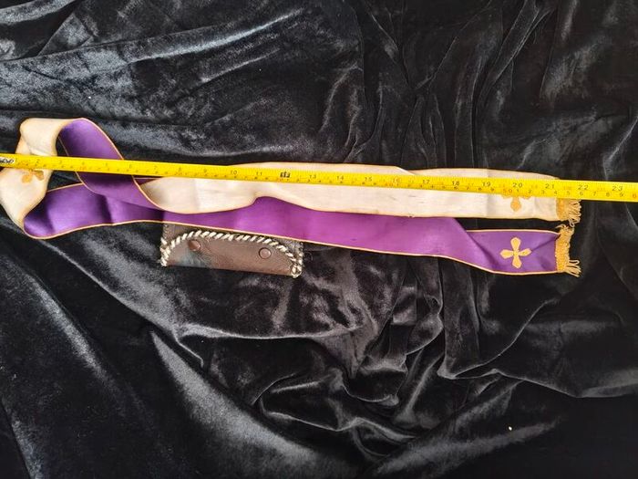 catholic priest purple and gold silk stole