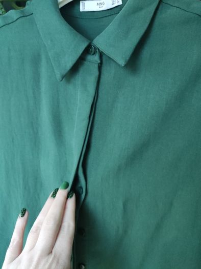 Mango green shirt.Size S