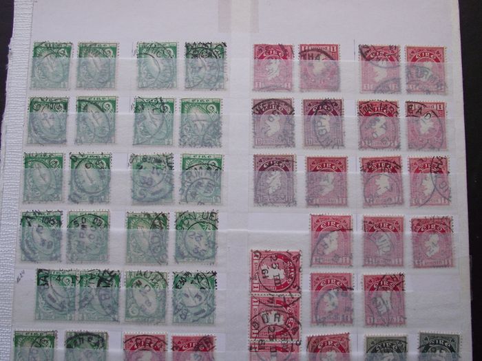 A huge collection of postal cancellations on Irish stamps