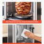 Countertop Vertical Rotating Oven 22L Rotisserie Shawarma Machine, 1500W Kebab Grill Roaster with Heat-Resistant Door, Drip Tray, Timer & Temp Control, Kebab Rack with 7 Skewers Image 6