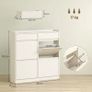Shoe Cabinet for 8 Pairs with 2 Sliding Drawers and 4 Flip-Down Drawers Image 2