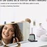 Mirror Alarm Clock,Digital Alarm Clock Large 6.5" LED Display with Light Sensing Dimming Mode,Adjustable Brightness,2 USB Charging Ports Image 4