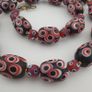 Antique Venetian Style Eyes Glass Big Beads Necklace Image 8