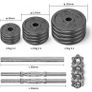 20kg Cast Iron Adjustable Dumbbell Set Hand Weight with Solid Dumbbell Handles Changed into Barbell Handily Perfect for Bodybuilding Fitness Weight Lifting Training Home Gym (FREE POSTAGE) Image 2
