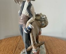 Lladro Man with Donkey