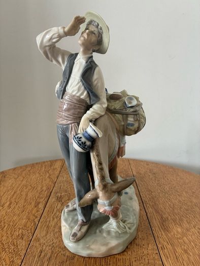 Lladro Man with Donkey
