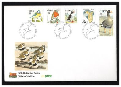 1997 Ireland Eight Definitive Series Birds Stamps An Post First Day Cover (FDC)