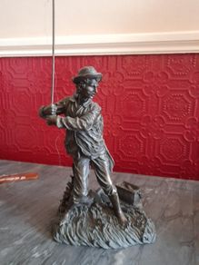 Resin Fisherman Statue