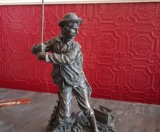 Resin Fisherman Statue